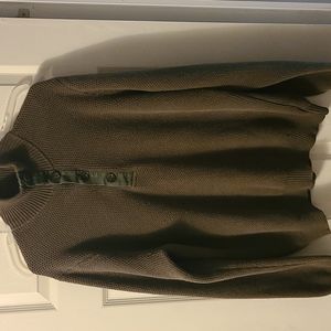 Green Michael Kors military style thermal sweater